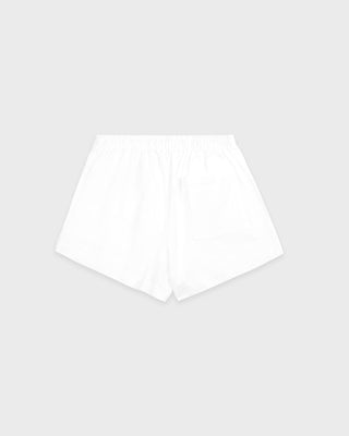 White shorts on a light gray background