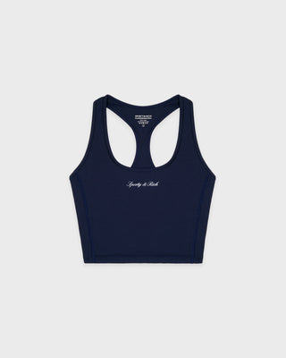 Signature Logo Sports Tank - Navy/White