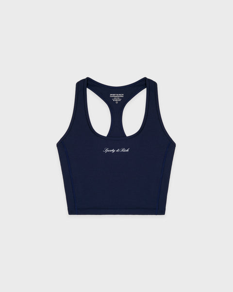Signature Logo Sports Tank - Navy/White