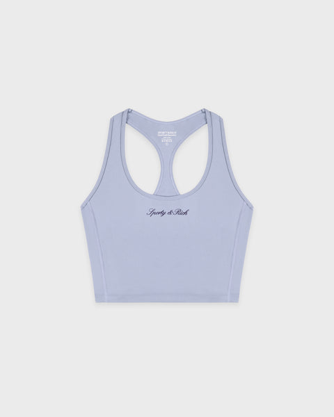 Signature Logo Sports Tank - Faded Blue/Navy