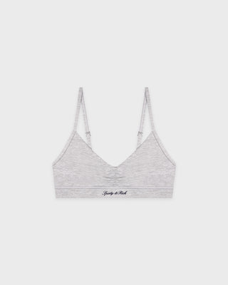 Signature Logo Mini Sports Bra - Heather Gray
