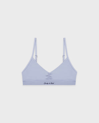 Signature Logo Mini Sports Bra - Faded Blue/White