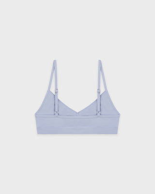 Signature Logo Mini Sports Bra - Faded Blue/White