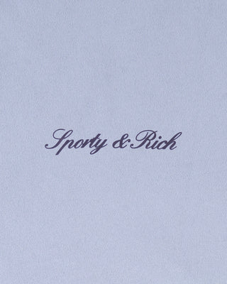 Signature Logo Mini Sports Bra - Faded Blue/White