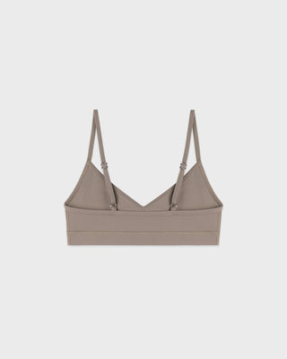 Signature Logo Mini Sports Bra - Hazelnut/White