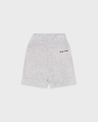 Signature Logo Biker Short - Heather Gray