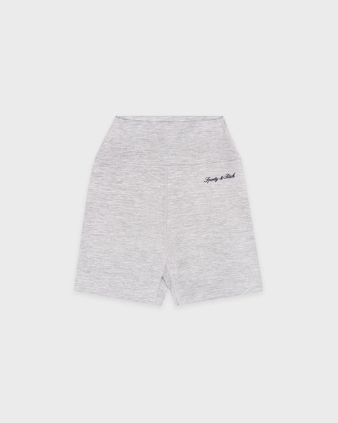 Signature Logo Biker Short - Heather Gray