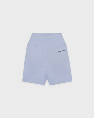 Signature Logo Biker Short - Faded Blue/Navy