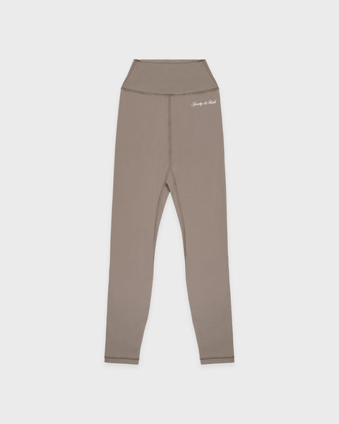 Signature Logo Legging - Hazelnut/White