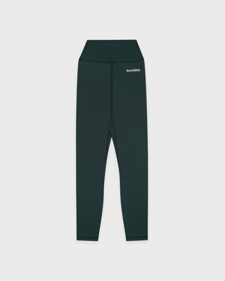 Serif Logo Legging - Forest/White
