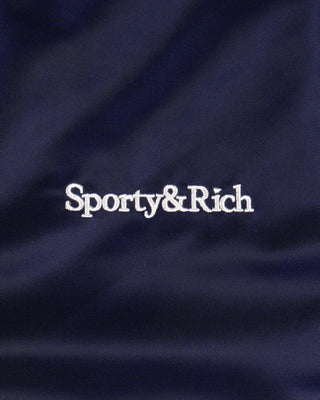 Yankees Curve Nylon Varsity Jacket - Navy/White