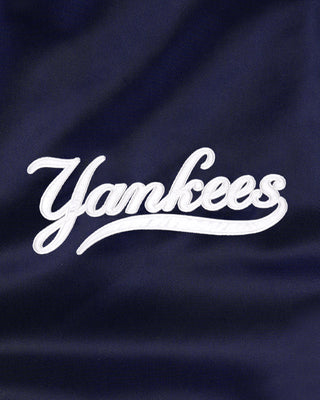 Yankees Curve Nylon Varsity Jacket - Navy/White