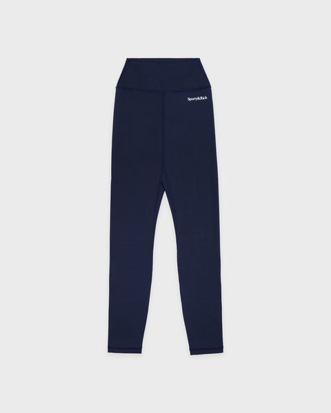 Serif Logo Legging - Navy/White