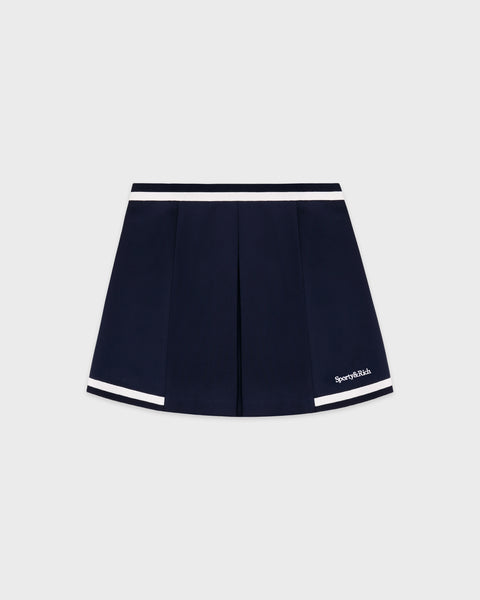 Serif Logo Mila Skirt - Navy/White