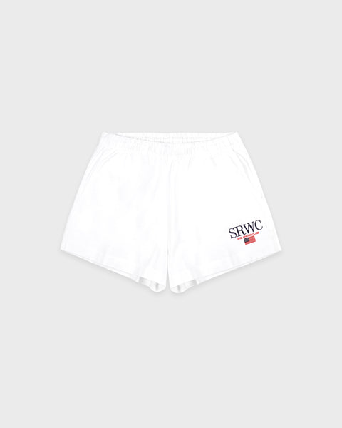 Nautical Embroidered Disco Short - White