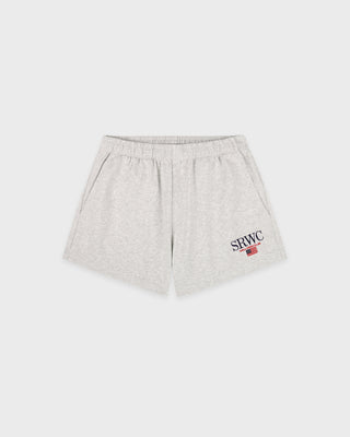 Nautical Embroidered Disco Short - Heather Gray