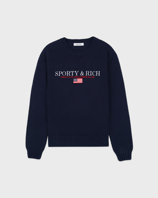 S&R Nautical Knitted Sweater - Navy
