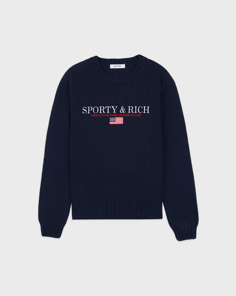 S&R Nautical Knitted Sweater - Navy