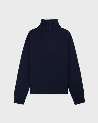 S&R Nautical Knitted Turtleneck - Navy