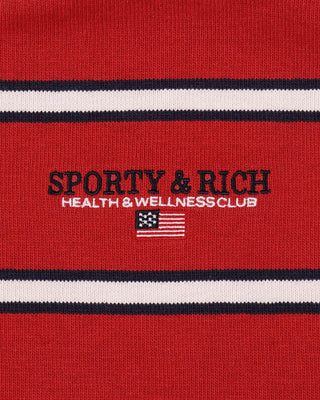 S&R Nautical Rugby Polo - Ruby/Navy/White