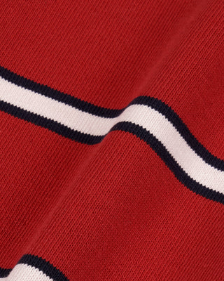 S&R Nautical Rugby Polo - Ruby/Navy/White