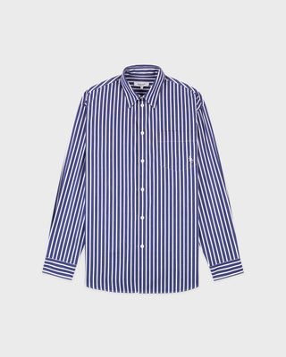 SRC Oversized Shirt - Navy Stripe