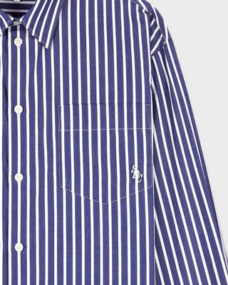 SRC Oversized Shirt - Navy Stripe