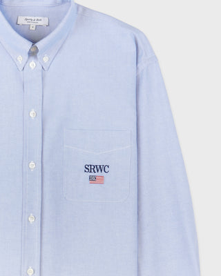 Nautical Oversized Oxford Shirt - Blue