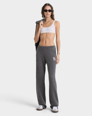 Heritage Yankees Serif Cashmere Trousers - Dark Grey/White