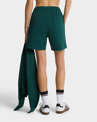 Varsity Crest Gym Short - Forest/Gold/Ecru