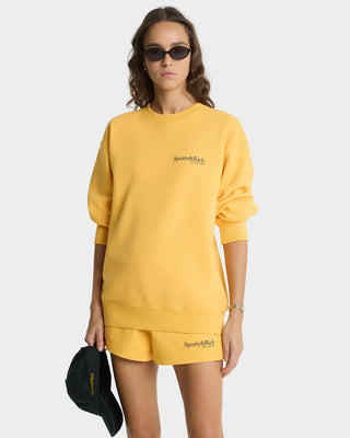 Run Club Crewneck - Faded Gold/Navy