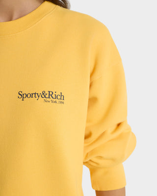 Run Club Crewneck - Faded Gold/Navy