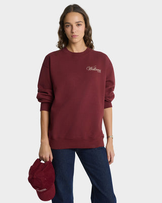 Soho Crewneck - Merlot/Cream