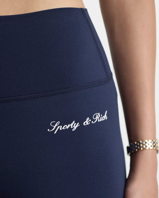 Signature Logo Legging - Navy/White