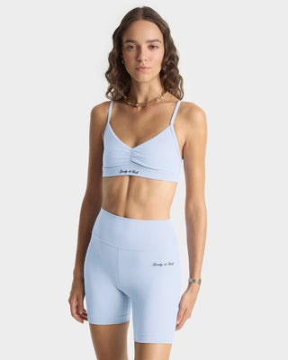 Signature Logo Biker Short - Faded Blue/Navy