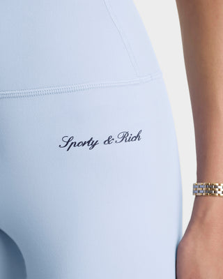 Signature Logo Biker Short - Faded Blue/Navy