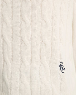 SRC Cableknit Cashmere Sweater - Ecru