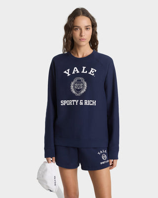 Veritas Soft Crewneck - Navy/White