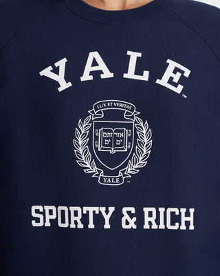 Veritas Soft Crewneck - Navy/White