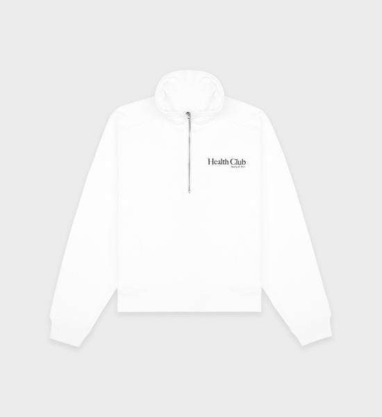 Health Club Quarter Zip - White/Navy