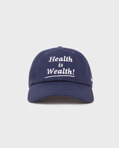 Health is Wealth Hat - Light Navy/White