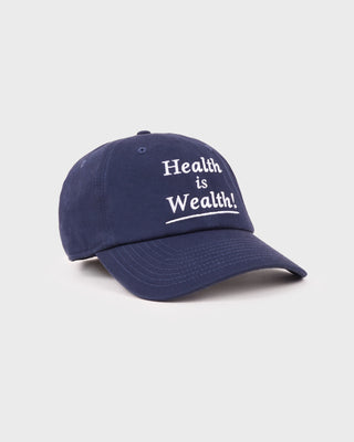 Health is Wealth Hat - Light Navy/White