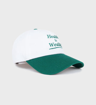 Health Is Wealth Hat - White/Alpine