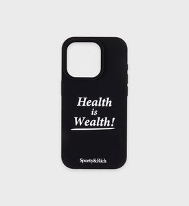 Health is Wealth iPhone Case - Black