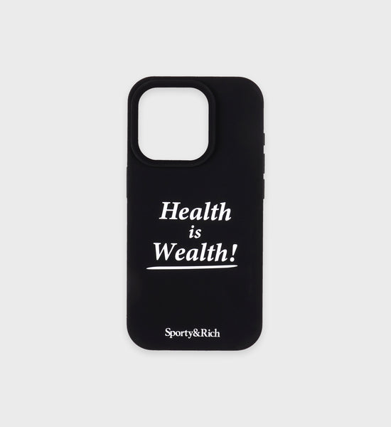 Health is Wealth iPhone Case - Black – Sporty & Rich