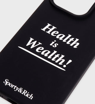 Health is Wealth iPhone Case - Black