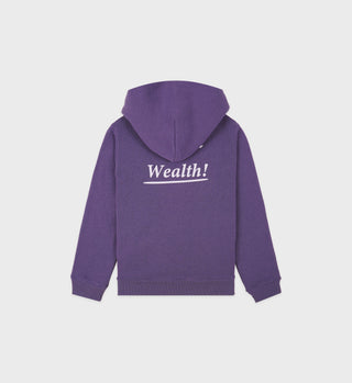 Health is Wealth Kids Hoodie - Dusty Grape