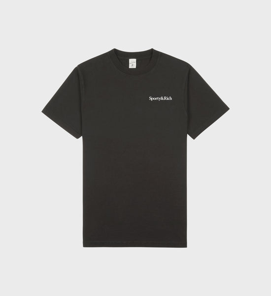 Health is Wealth T-Shirt - Faded Black/White