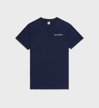 Health is Wealth T-Shirt - Navy/White
