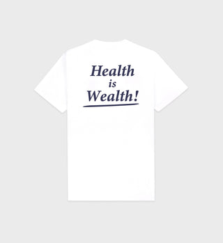 Health is Wealth T-Shirt - White/Navy